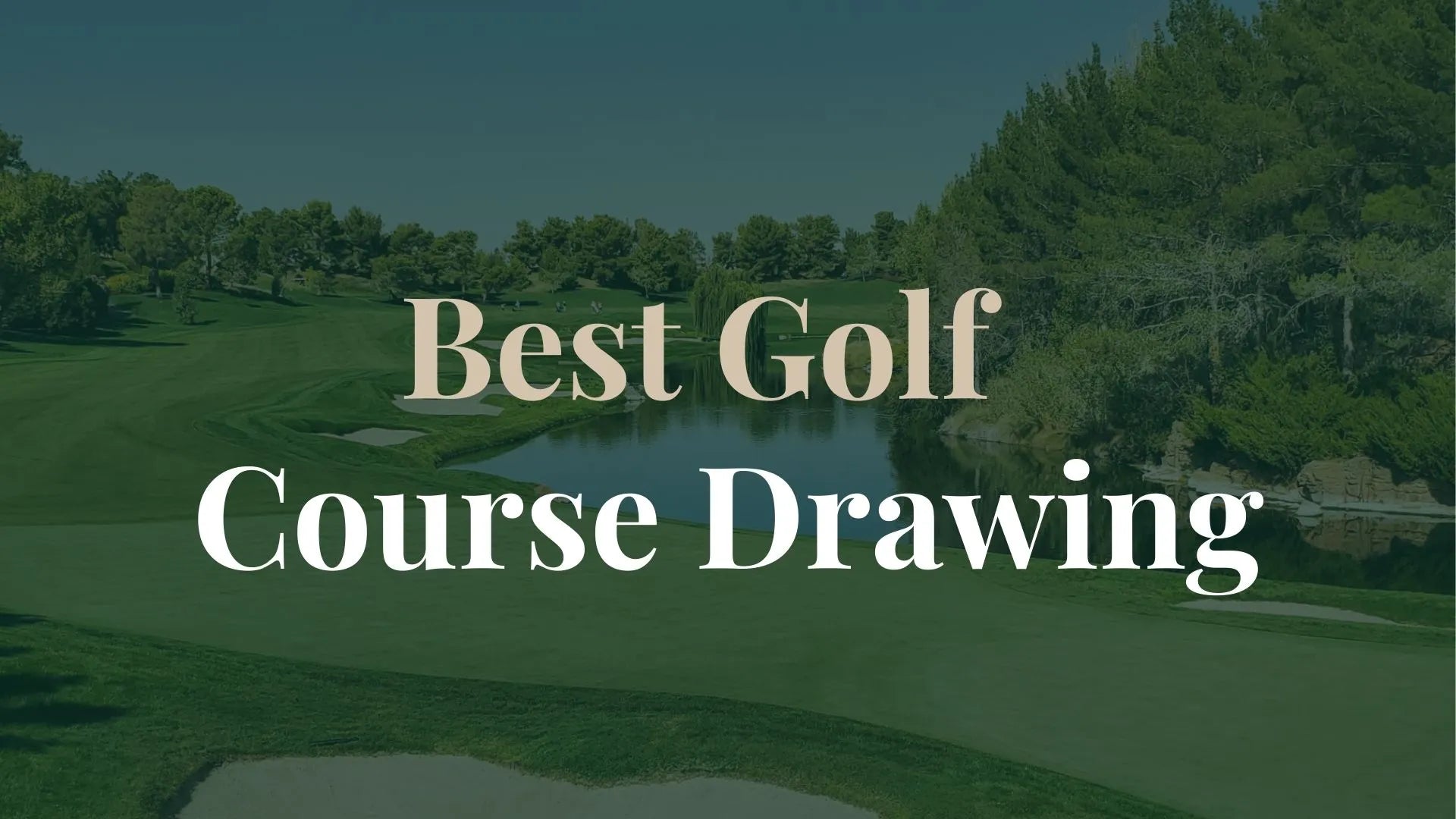 Best golf course drawing with custom golf course map artwork