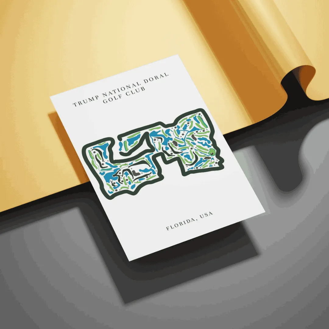 Florida golf course map print inspired by must-play Florida golf courses