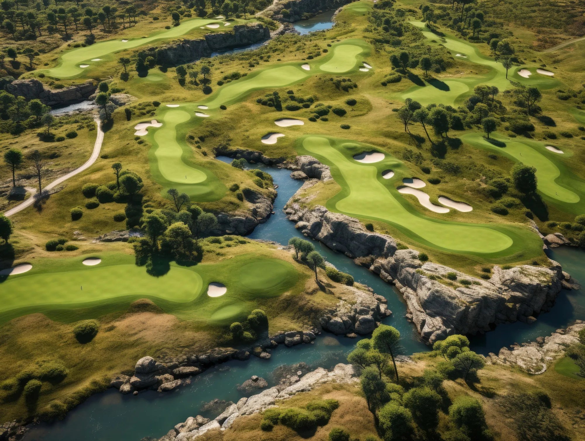 Golf course print chosen to match a room and wall space