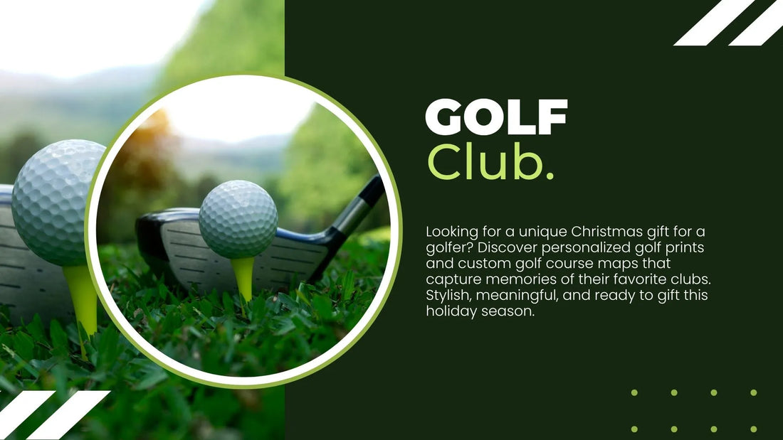 Top 10 golf gifts under $100 for Christmas including custom golf course prints and accessories
