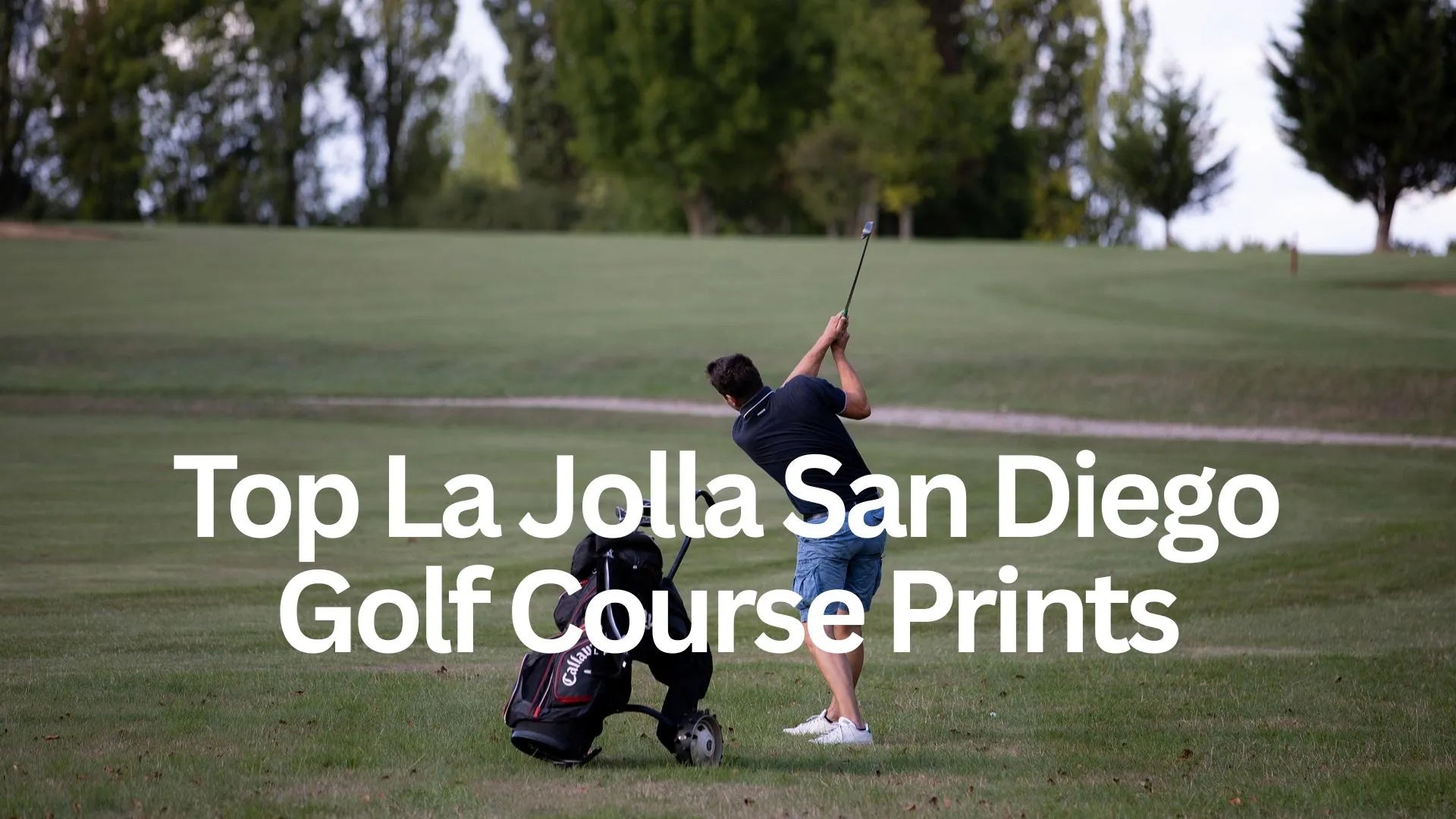 La Jolla San Diego golf course prints guide featuring coastal map art
