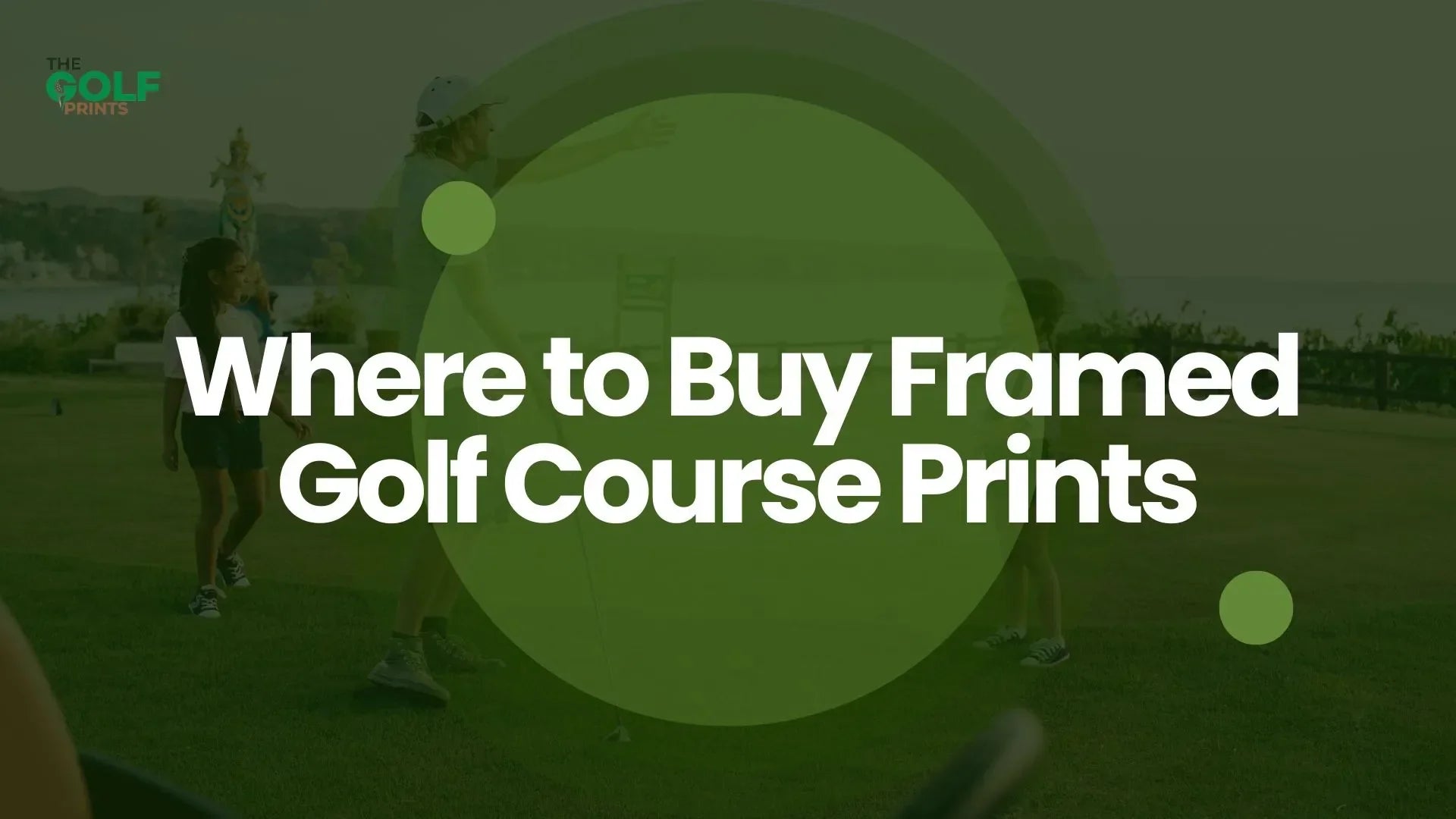 Golf course prints comparison guide with course map artwork