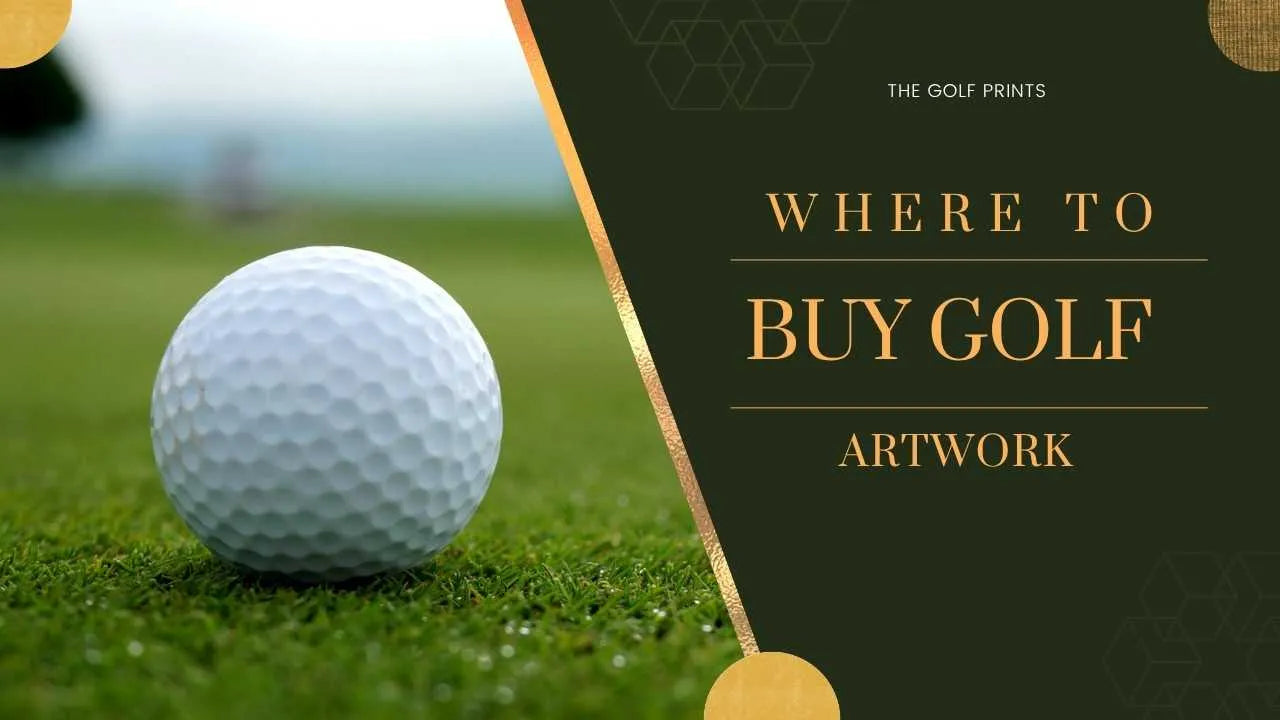 Golf artwork style guide with course map prints and framed decor