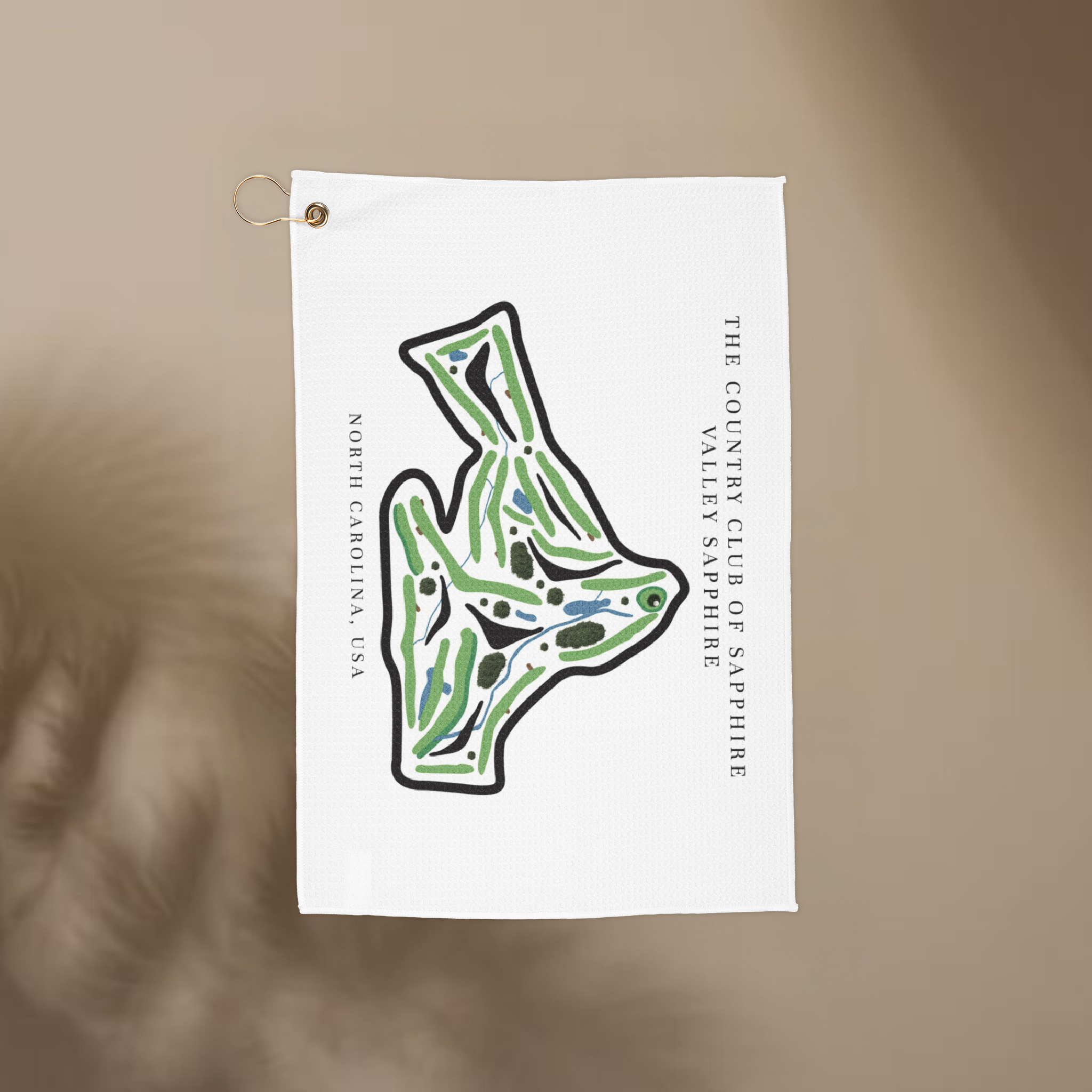 The Country Club of Sapphire Valley Golf Course Prints, North Carolina | Golf Course Print Towels | Golf Course Microfiber