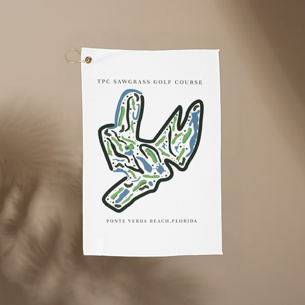 TPC Sawgrass Golf Course Print, Florida | Golf Course Print Towels | Golf Course Microfiber