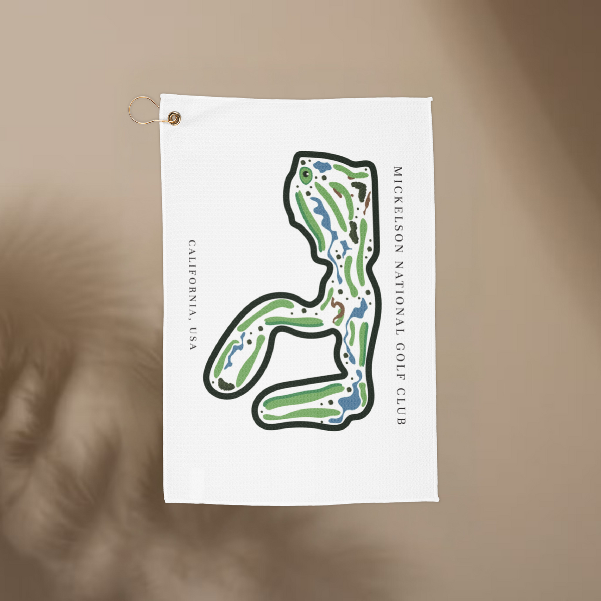 Mickelson National Golf Club, Golf Course Print, California | Golf Course Print Towels | Golf Course Microfiber