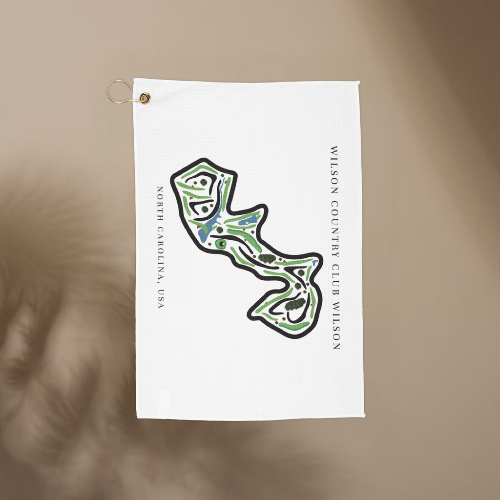 Wilson Country Club Golf Course Prints, North Carolina | Golf Course Print Towels | Golf Course Microfiber