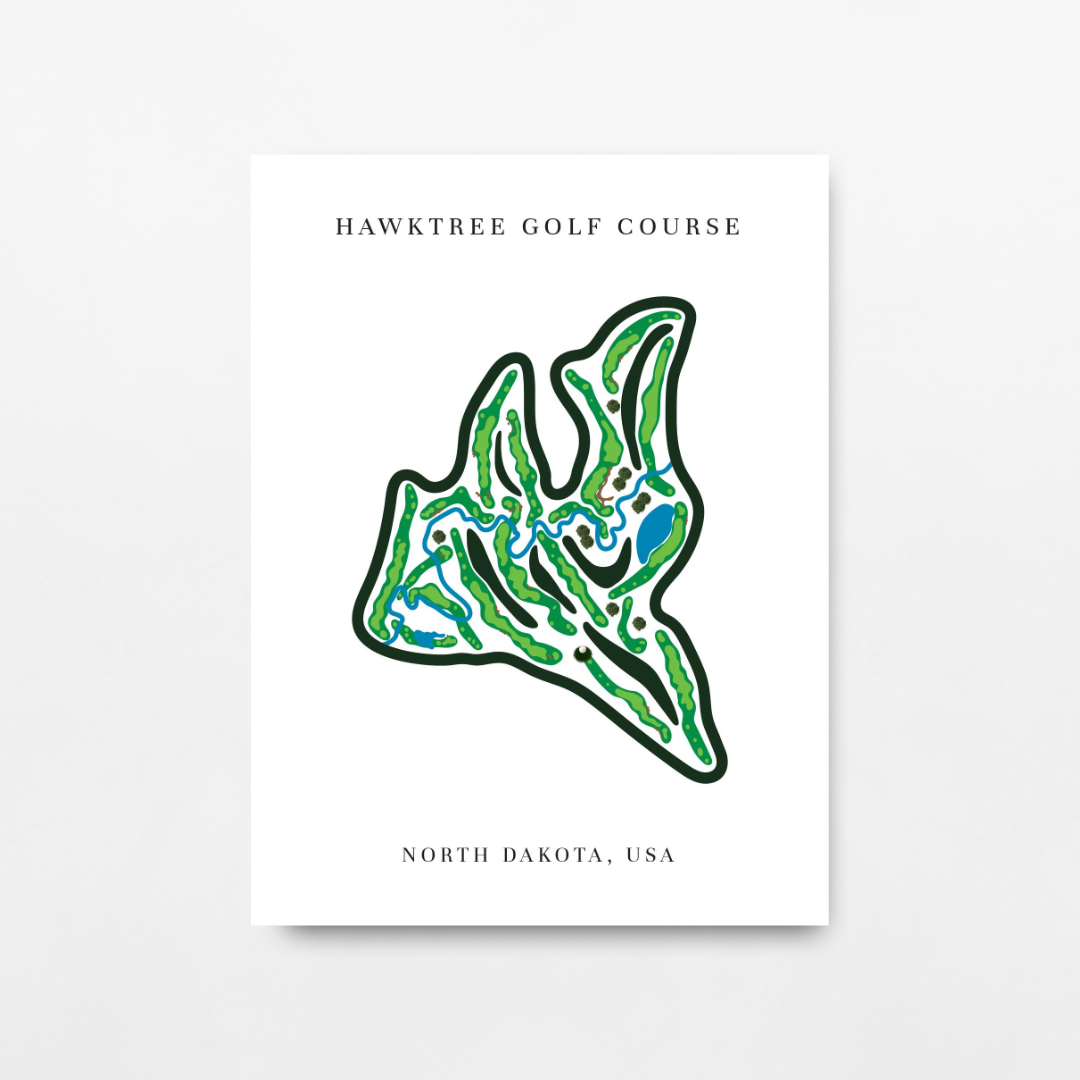 Hawktree  Golf Club, Golf Course Print, North Dakota