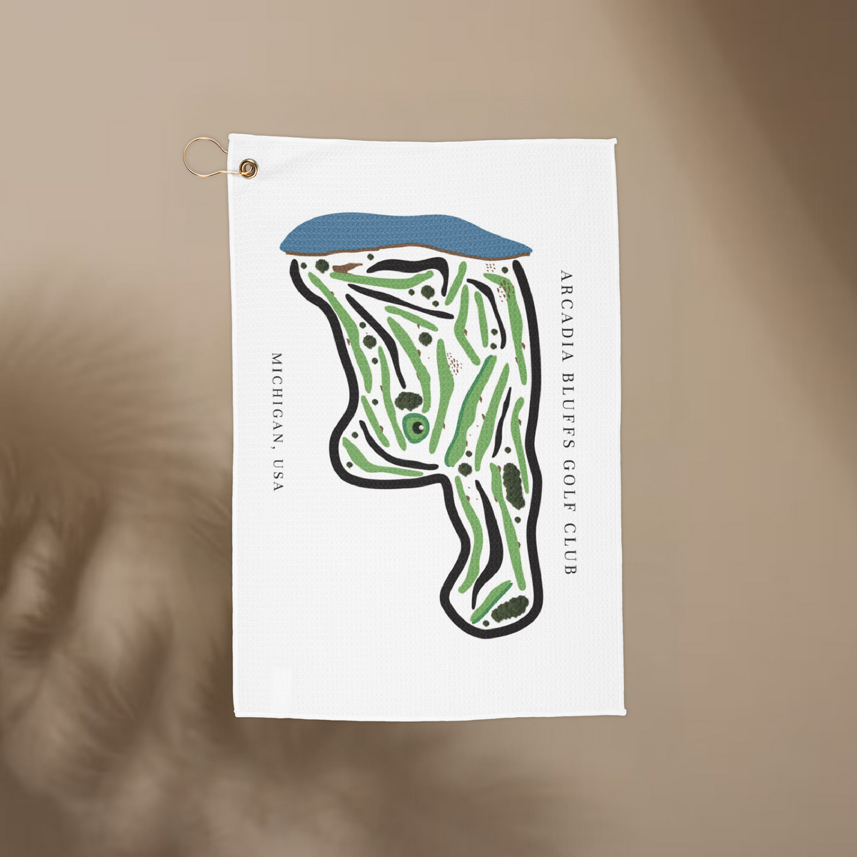 Arcadia Bluffs Golf Club Golf Course Prints, Michigan | Golf Course Print Towels | Golf Course Microfiber