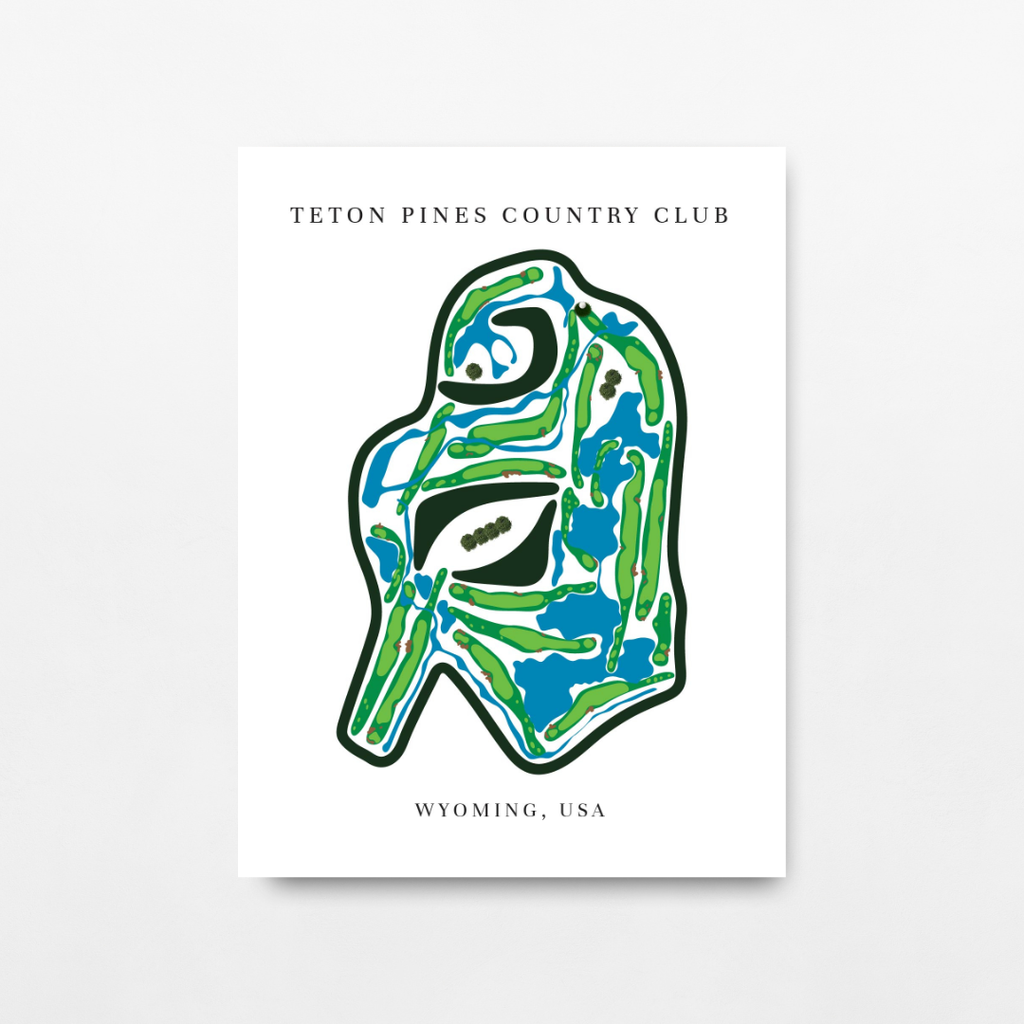 Teton Pines Country Club, Golf Club Course Print, Wyoming