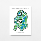 Teton Pines Country Club, Golf Club Course Print, Wyoming