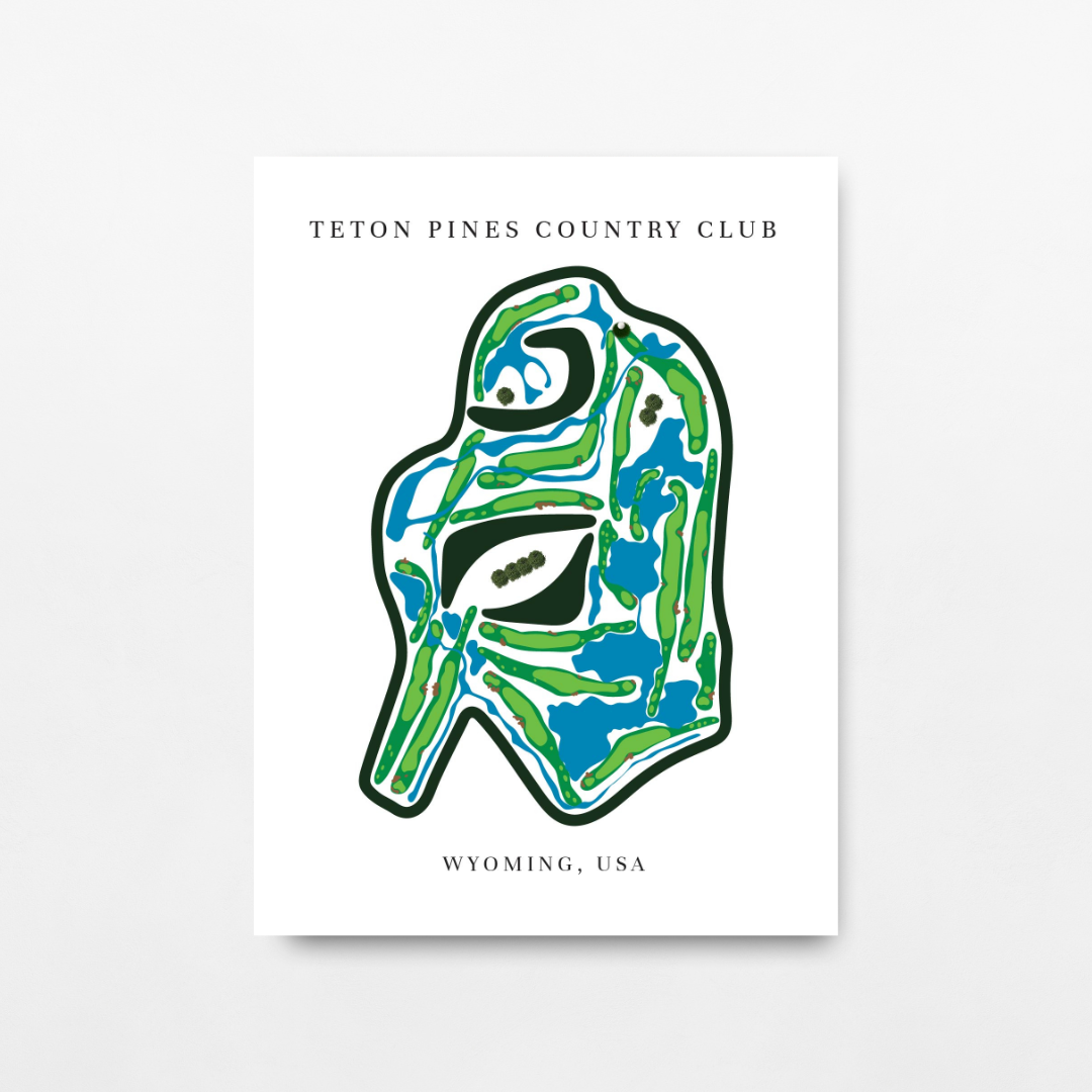 Teton Pines Country Club, Golf Club Course Print, Wyoming