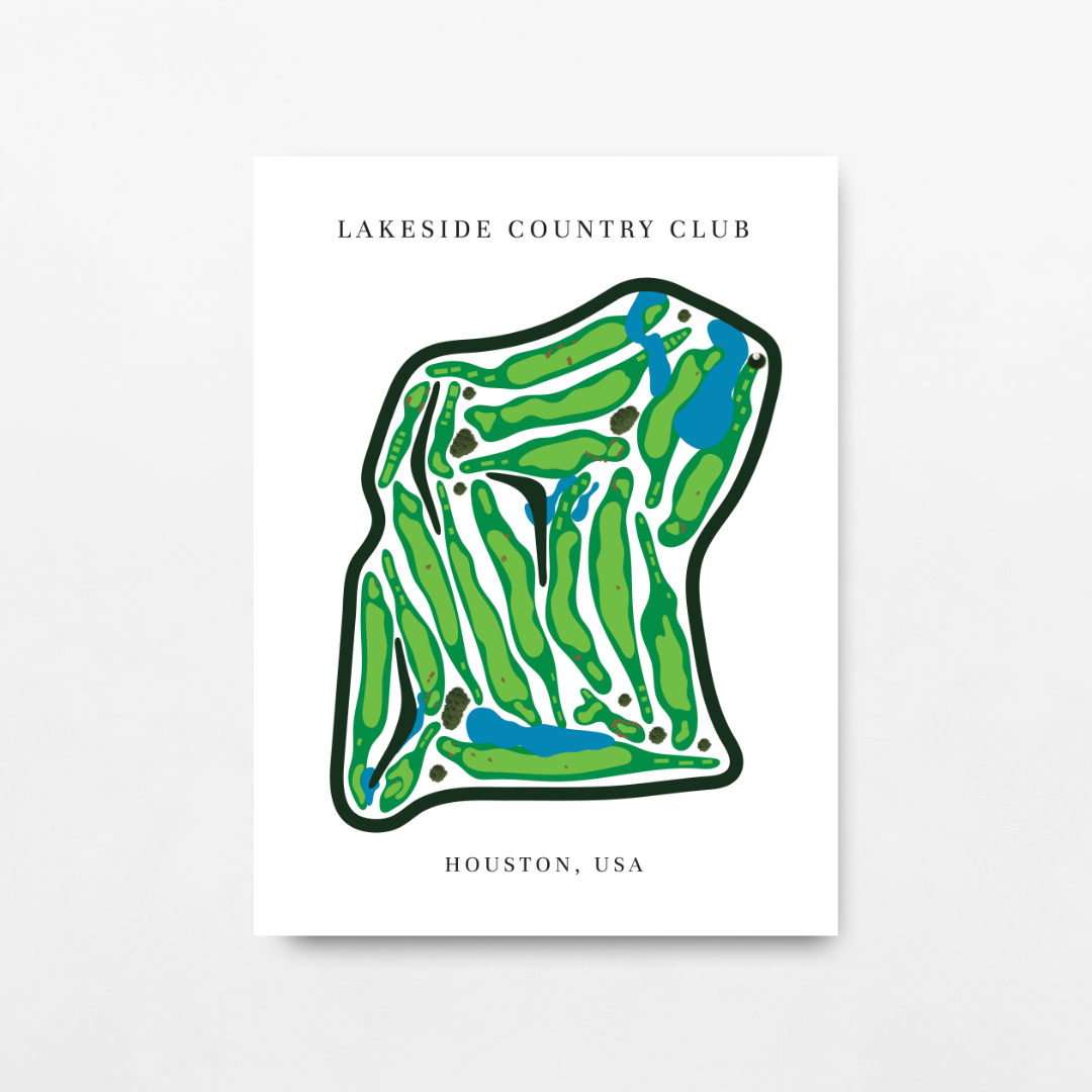 Lakeside Country Club, Golf Course Prints, Texas
