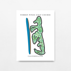 Torrey Pines Golf Course Print, California, Golf Map Artworks