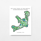 RTJ Golf Trail at The Shoals Schoolmaster Course Golf Course Prints, Alabama, Golf Map Artwork