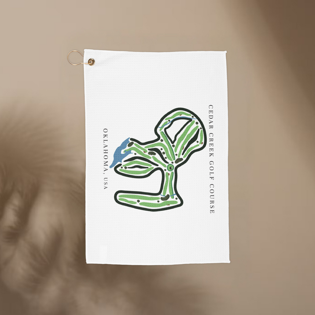 Cedar creek golf course Oklahoma  | Golf Course Print Towels | Golf Course Microfiber