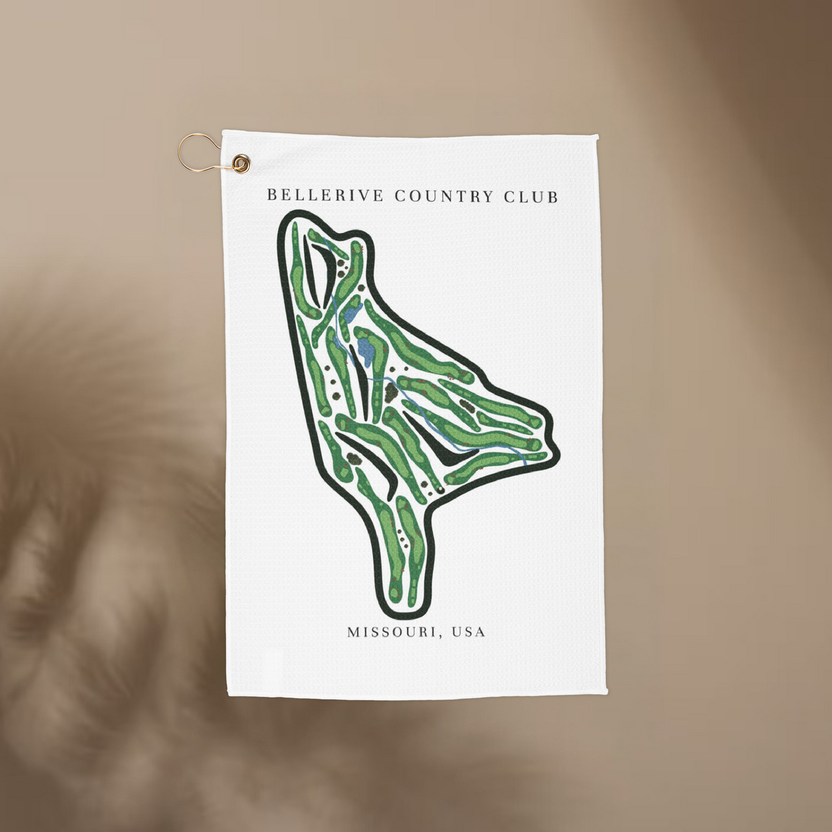 Bellerive Country Club, Missouri  | Golf Course Print Towels | Golf Course Microfiber