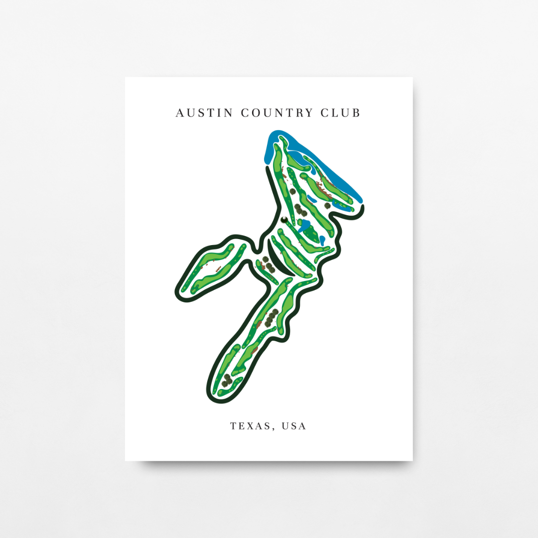 Austin Country Club, Golf Course Prints, Texas
