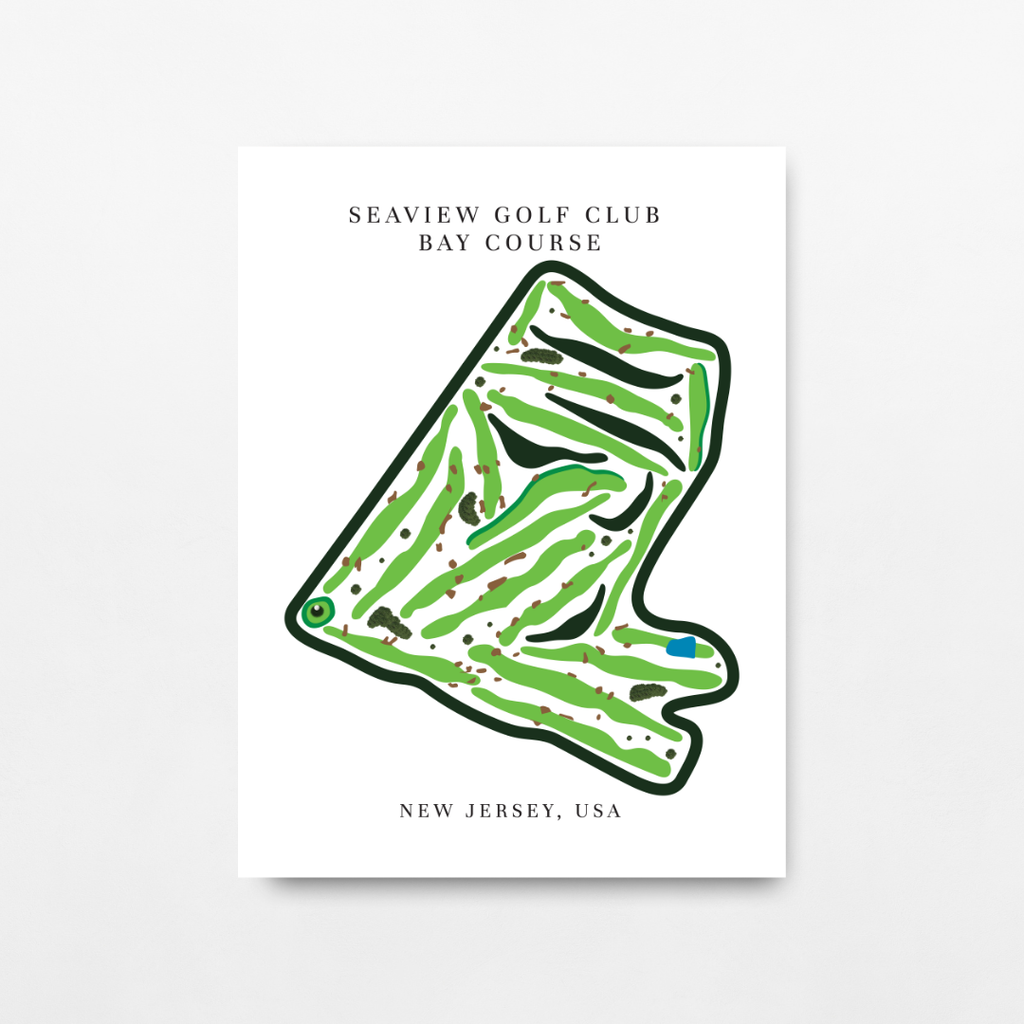 Seaview Golf Club - Bay Course, Golf Club, Golf Course Print,  New Jersey