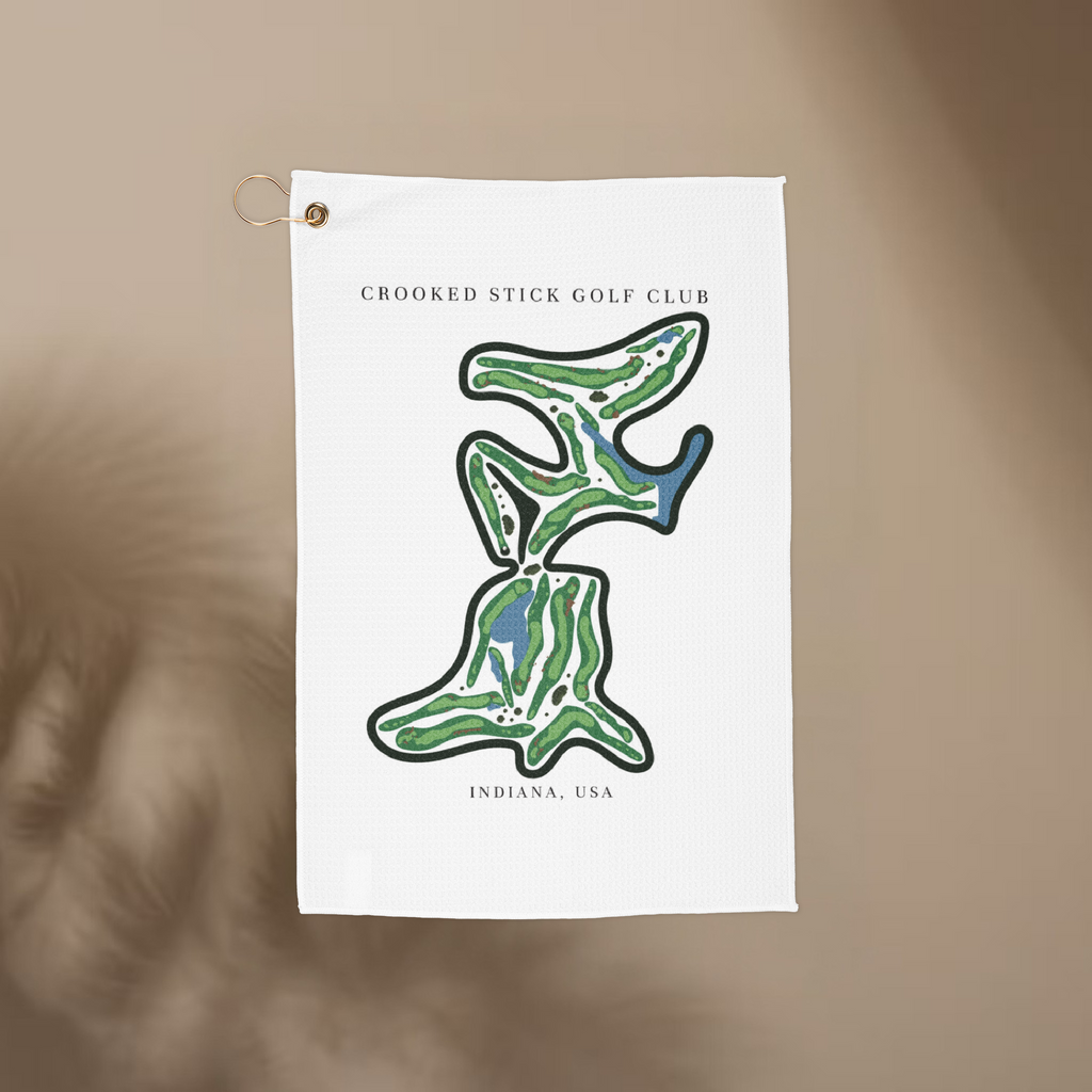 Crooked Stick Golf Club, Indiana | Golf Course Print Towels | Golf Course Microfiber