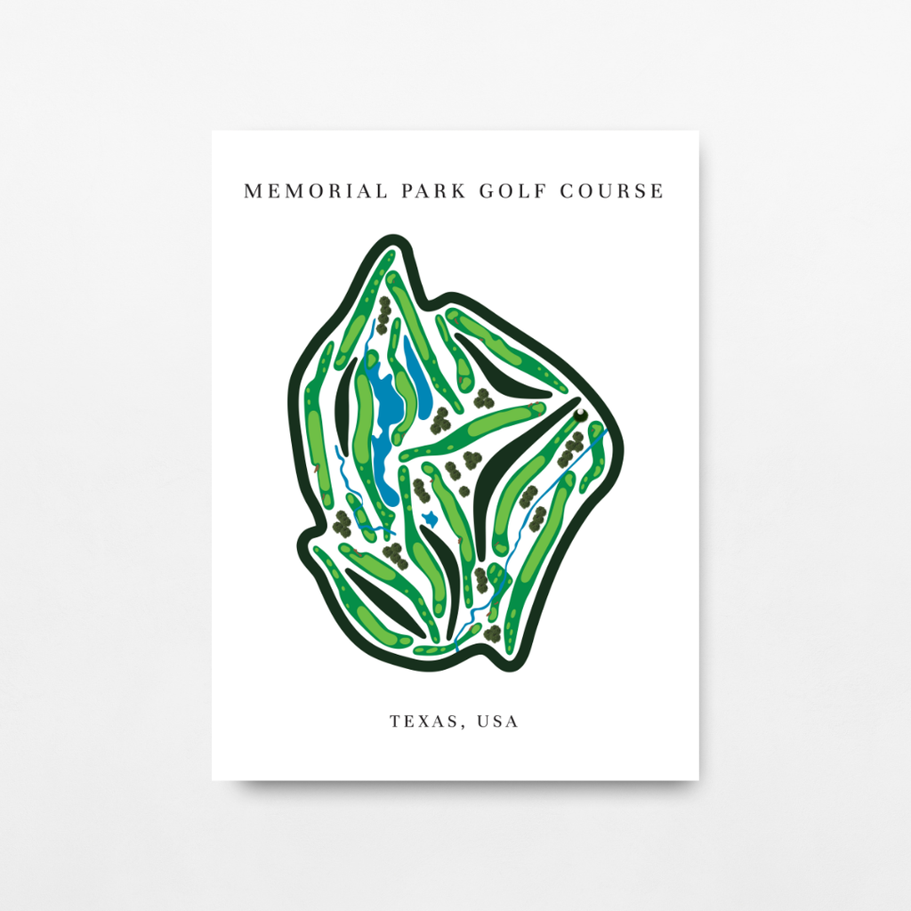 Memorial Park Golf Club, Golf Course Print, Texas
