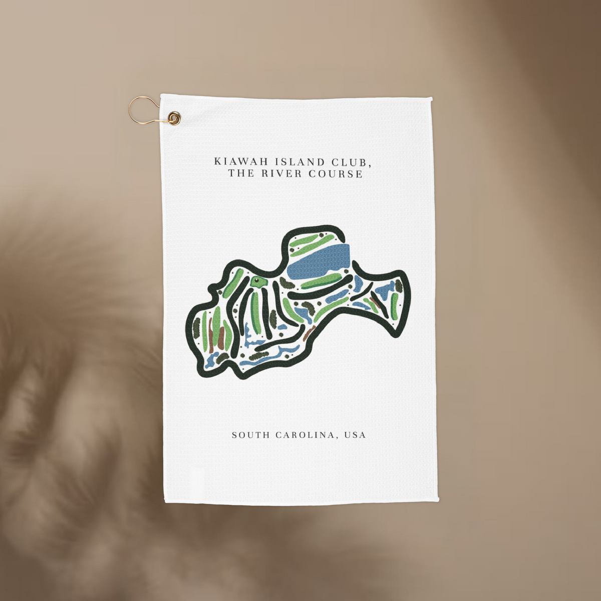 Kiawah Island Club Golf Course Print, South Carolina | Golf Course Print Towels | Golf Course Microfiber
