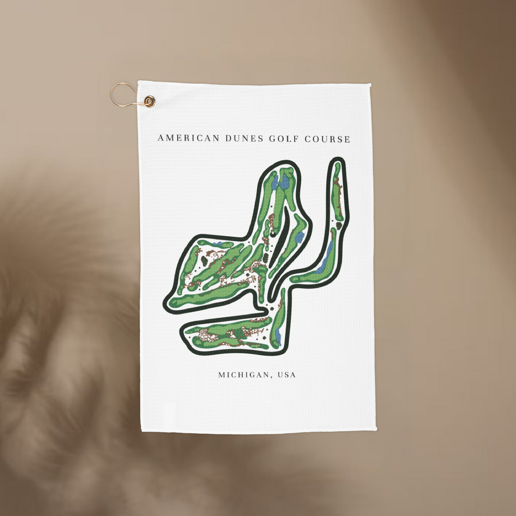 American Dunes Golf Course, Michigan | Golf Course Print Towels | Golf Course Microfiber
