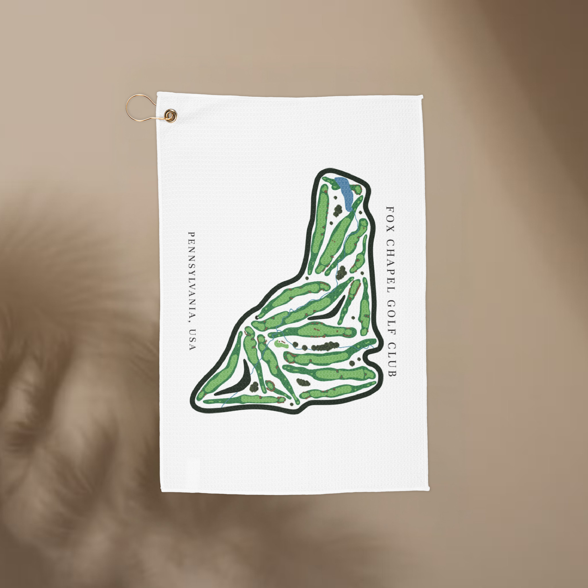 Fox Chapel Golf Club Pennsylvania | Golf Course Print Towels | Golf Course Microfiber