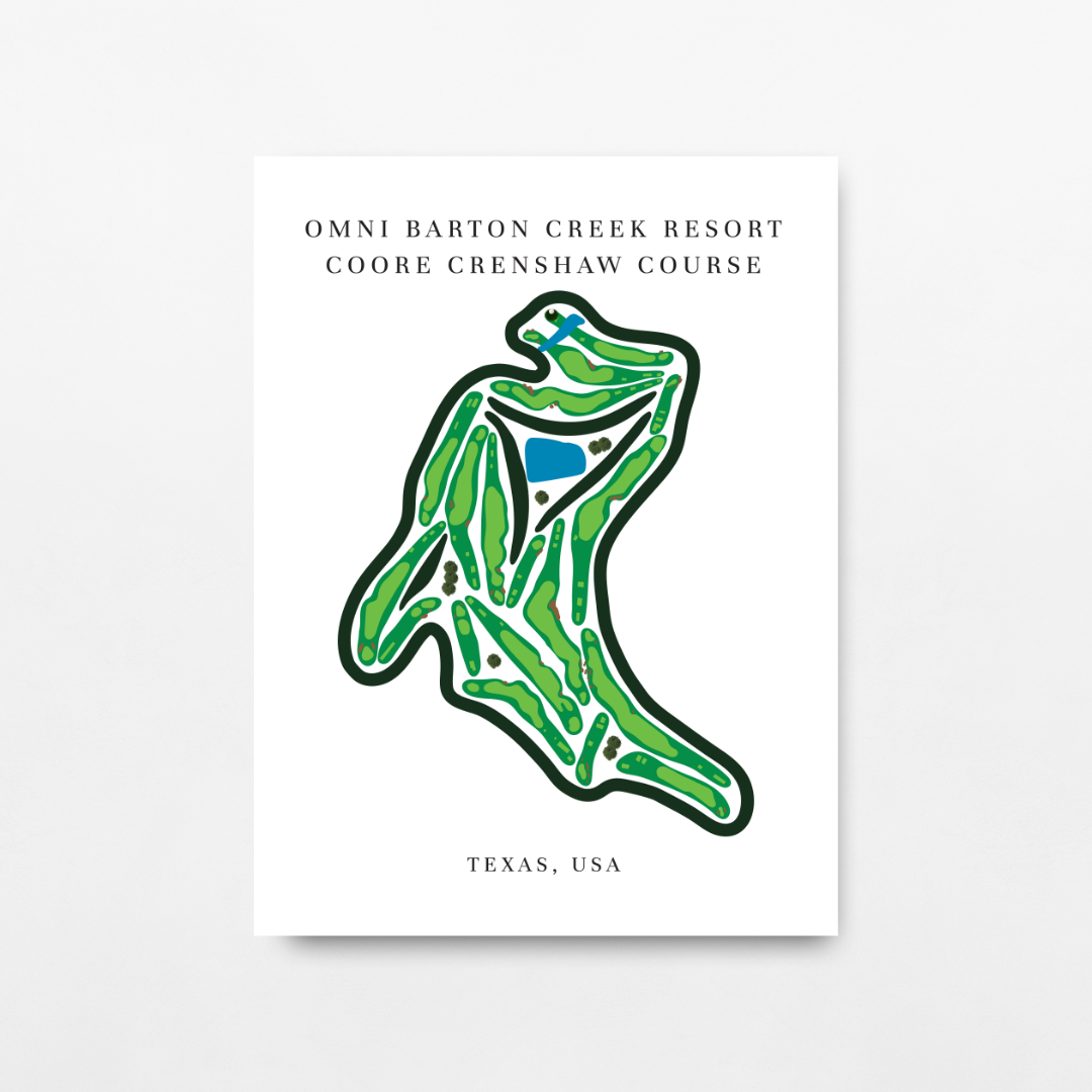 Omni Barton Creek Resort - Coore Crenshaw Course, Golf Course Prints, Texas