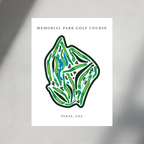 Memorial Park Golf Club, Golf Course Print, Texas