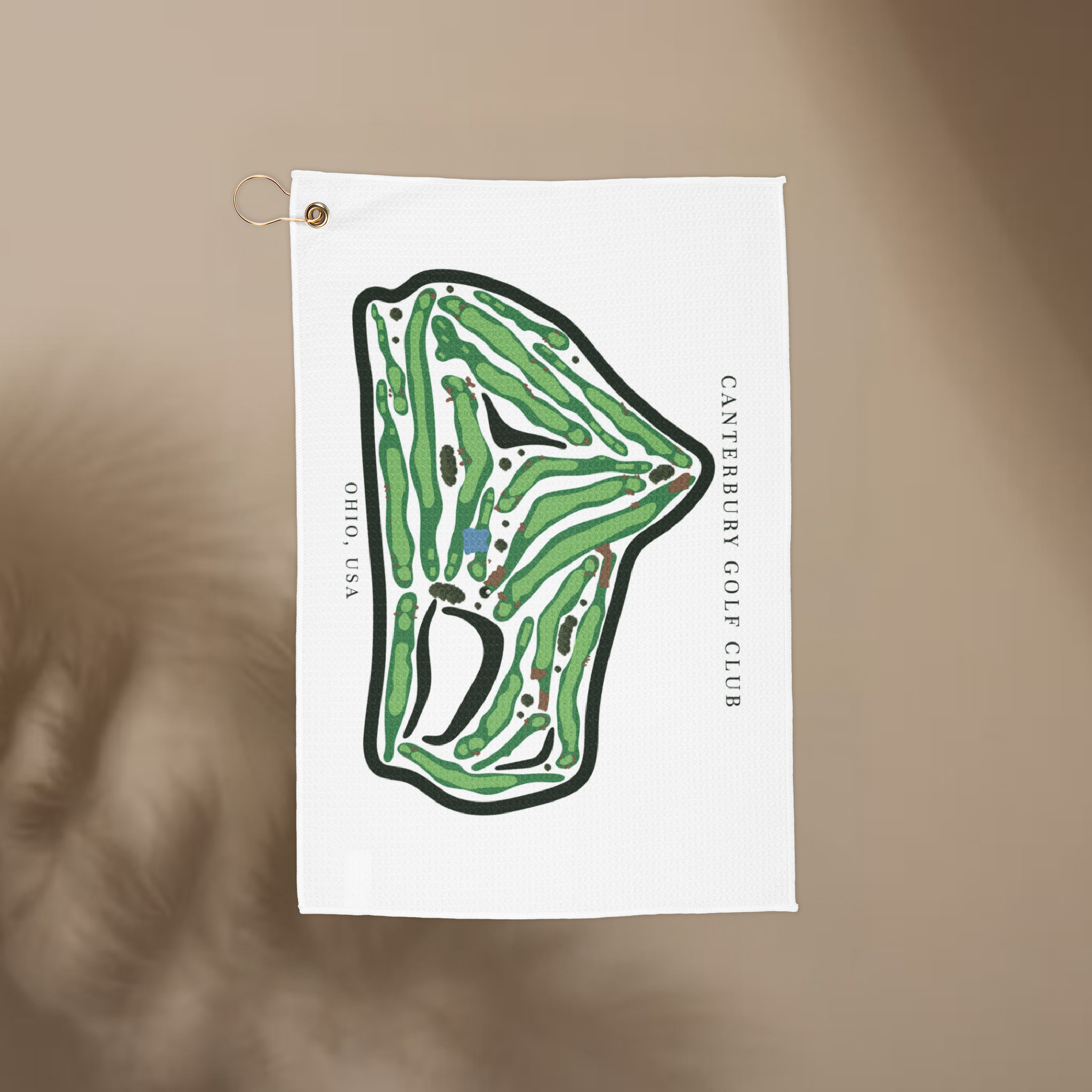Canterbury Golf Club Ohio | Golf Course Print Towels | Golf Course Microfiber