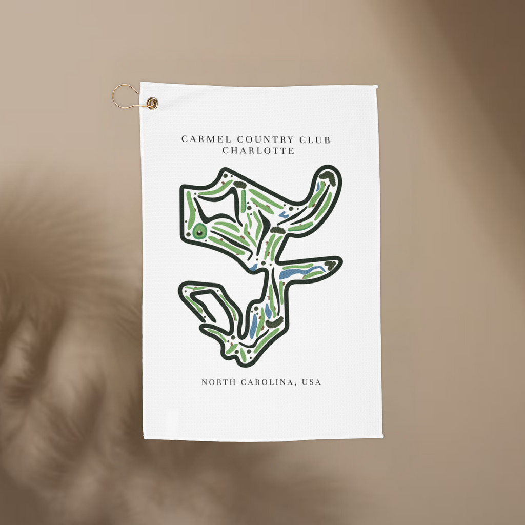 Carmel Country Club Golf Course Print, North Carolina | Golf Course Print Towels | Golf Course Microfiber