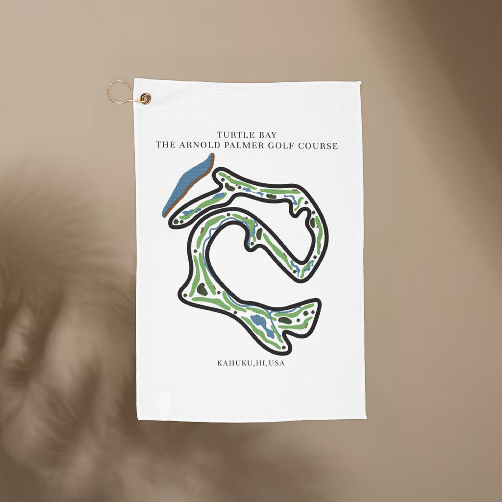 Turtle Bay Arnold Palmer Golf Course Golf Course Prints, Kahuku – Hawaii | Golf Course Print Towels | Golf Course Microfiber