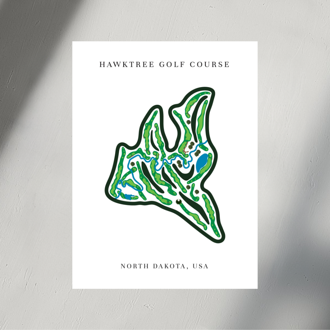 Hawktree  Golf Club, Golf Course Print, North Dakota