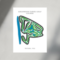 Edgewood Tahoe Golf Course Prints, Nevada, Golf Map Artwork