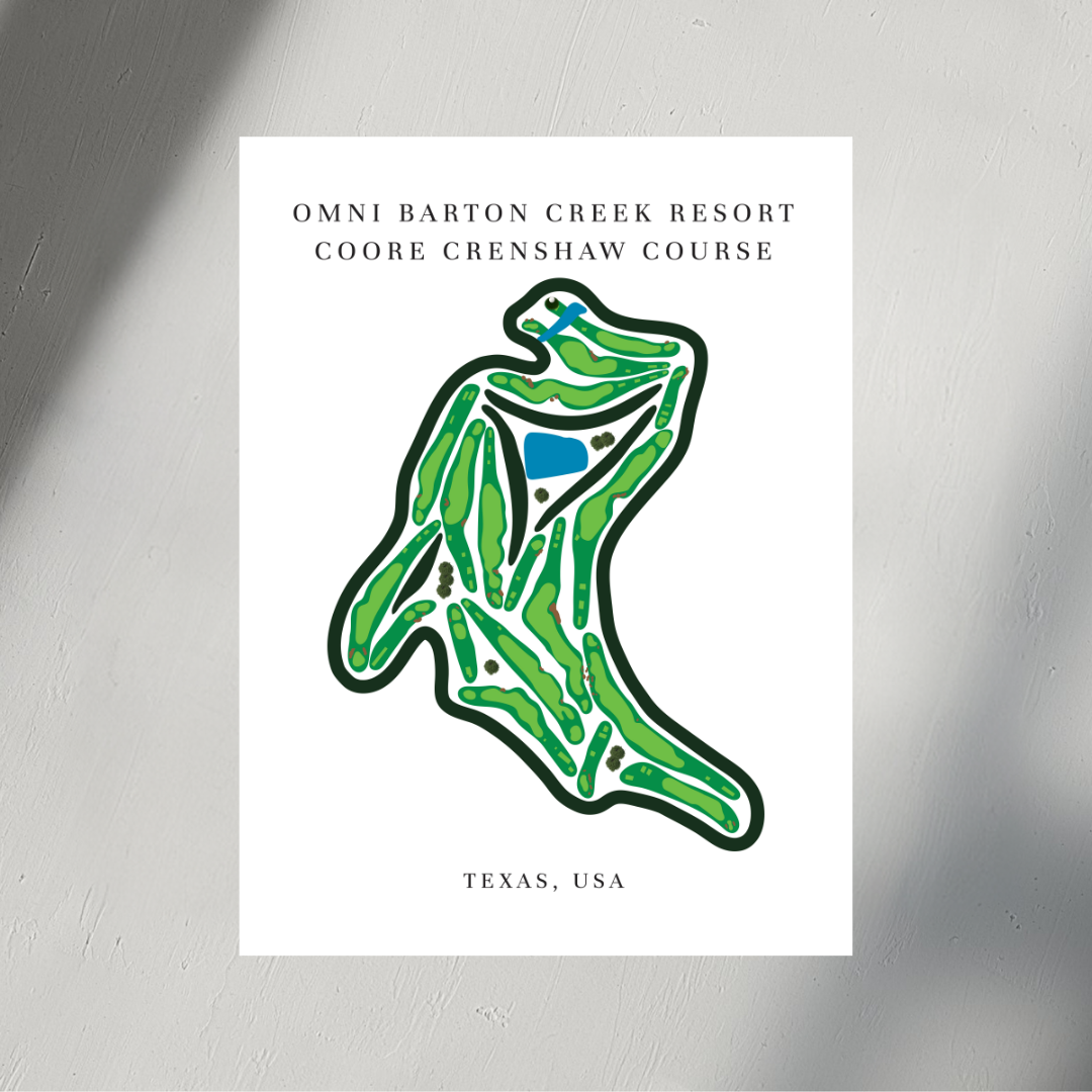 Omni Barton Creek Resort - Coore Crenshaw Course, Golf Course Prints, Texas