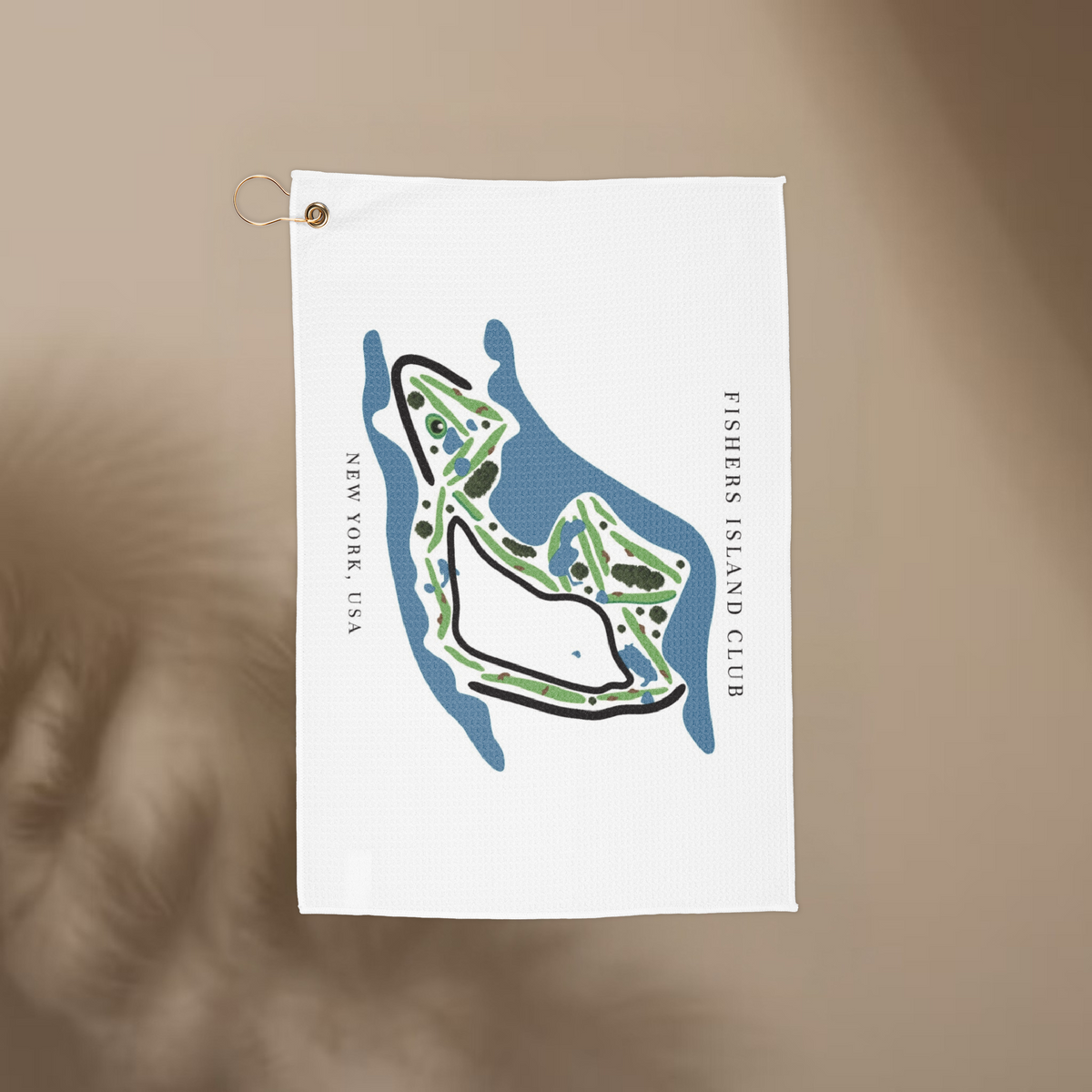 Fishers Island Club Golf Course Prints, New York | Golf Course Print Towels | Golf Course Microfiber