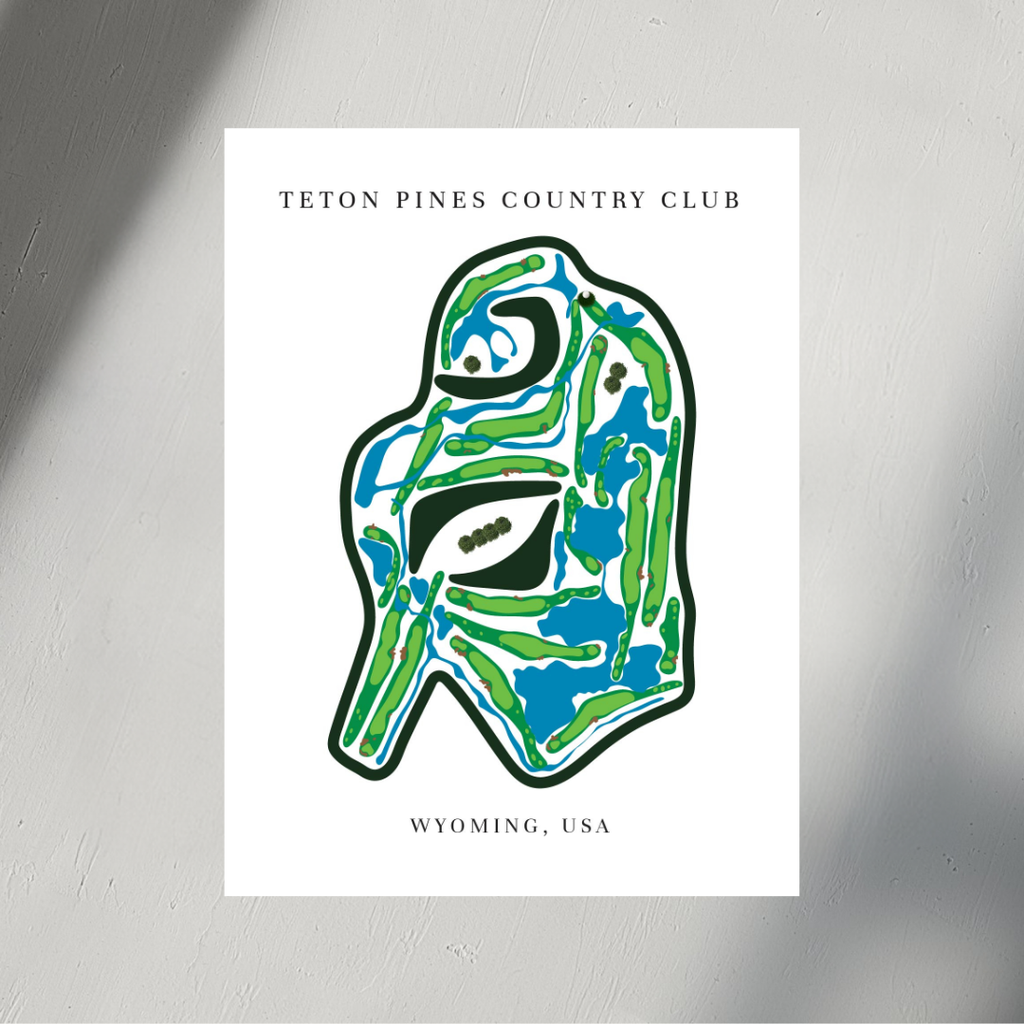 Teton Pines Country Club, Golf Club Course Print, Wyoming