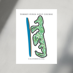 Torrey Pines Golf Course Print, California, Golf Map Artworks