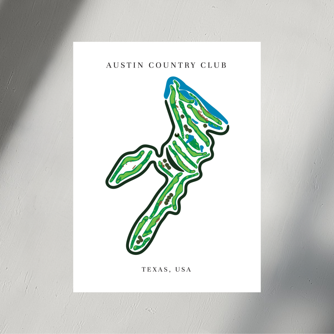 Austin Country Club, Golf Course Prints, Texas
