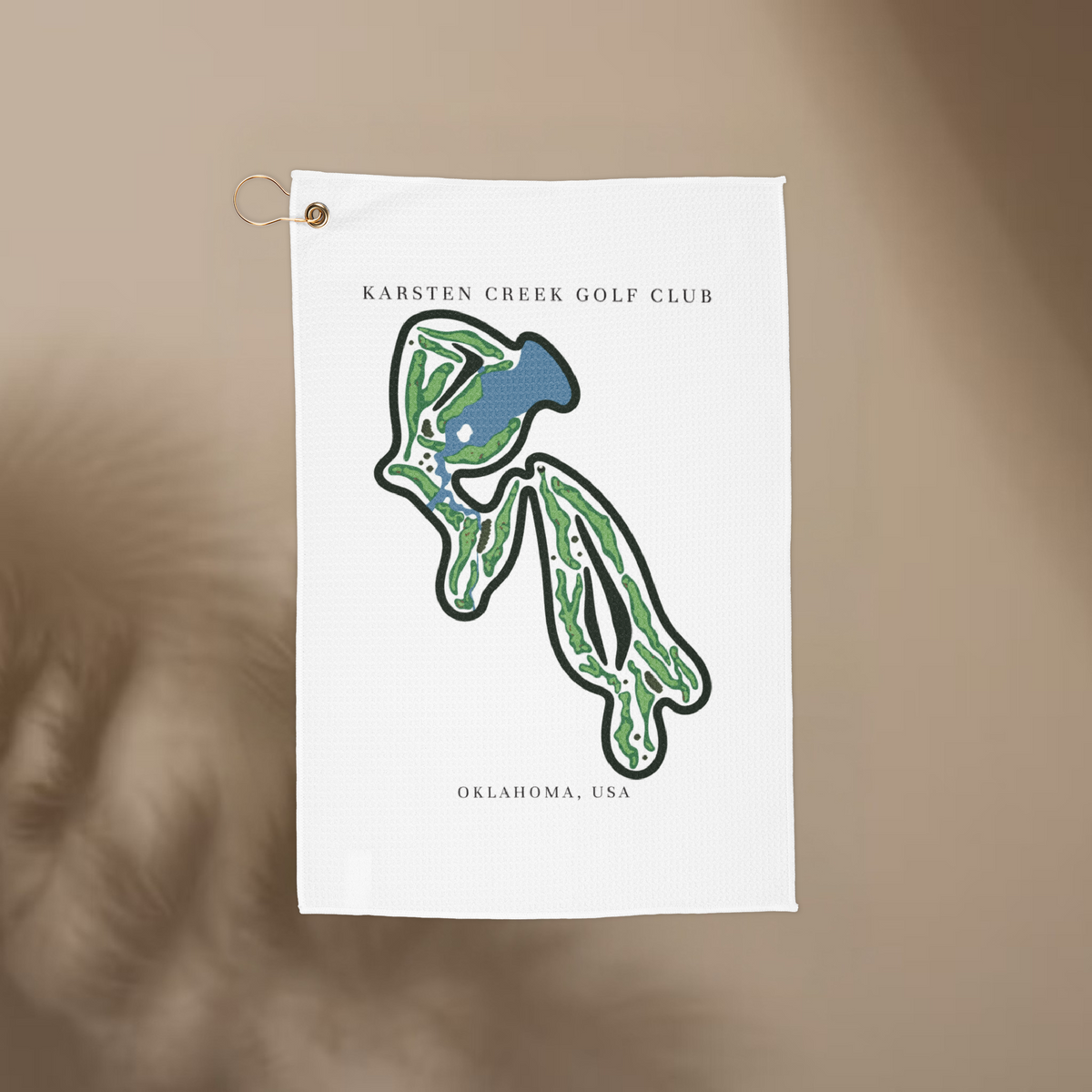 Karsten Creek Golf Club, Oklahoma  | Golf Course Print Towels | Golf Course Microfiber