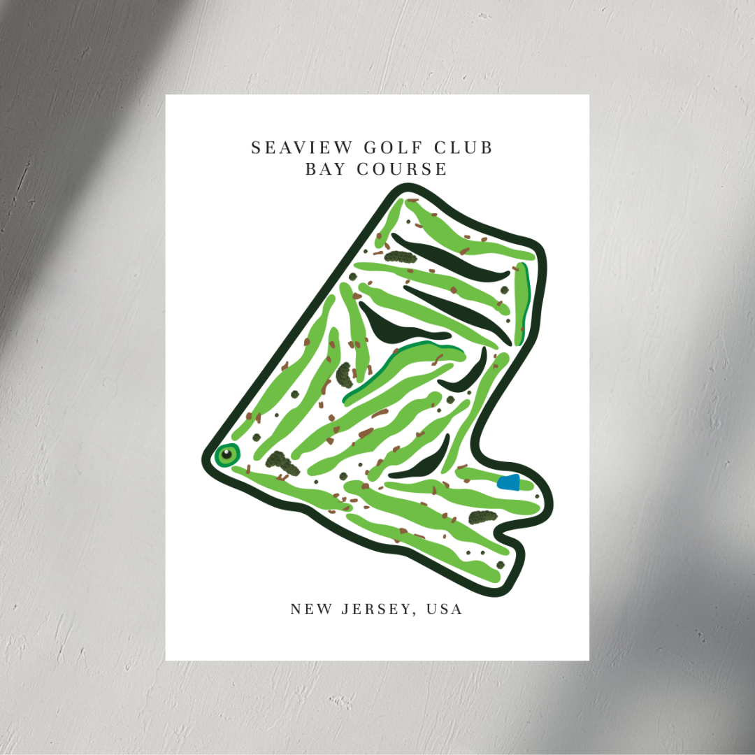 Seaview Golf Club - Bay Course, Golf Club, Golf Course Print,  New Jersey