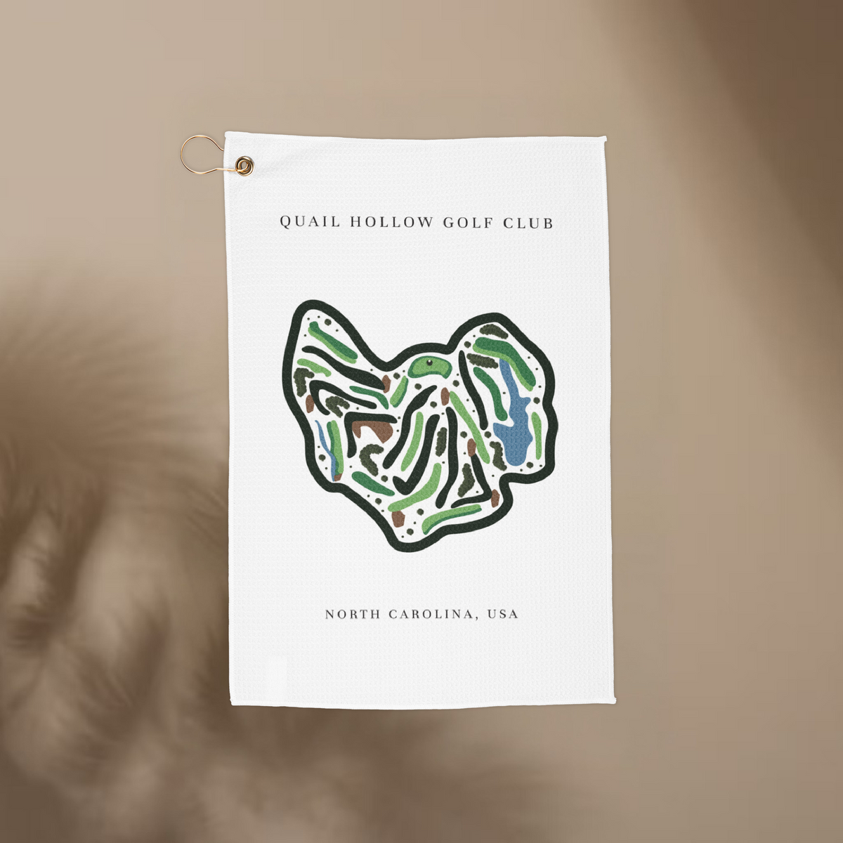 Quail Hollow Golf Club, Golf Course Print, North Carolina | Golf Course Print Towels | Golf Course Microfiber