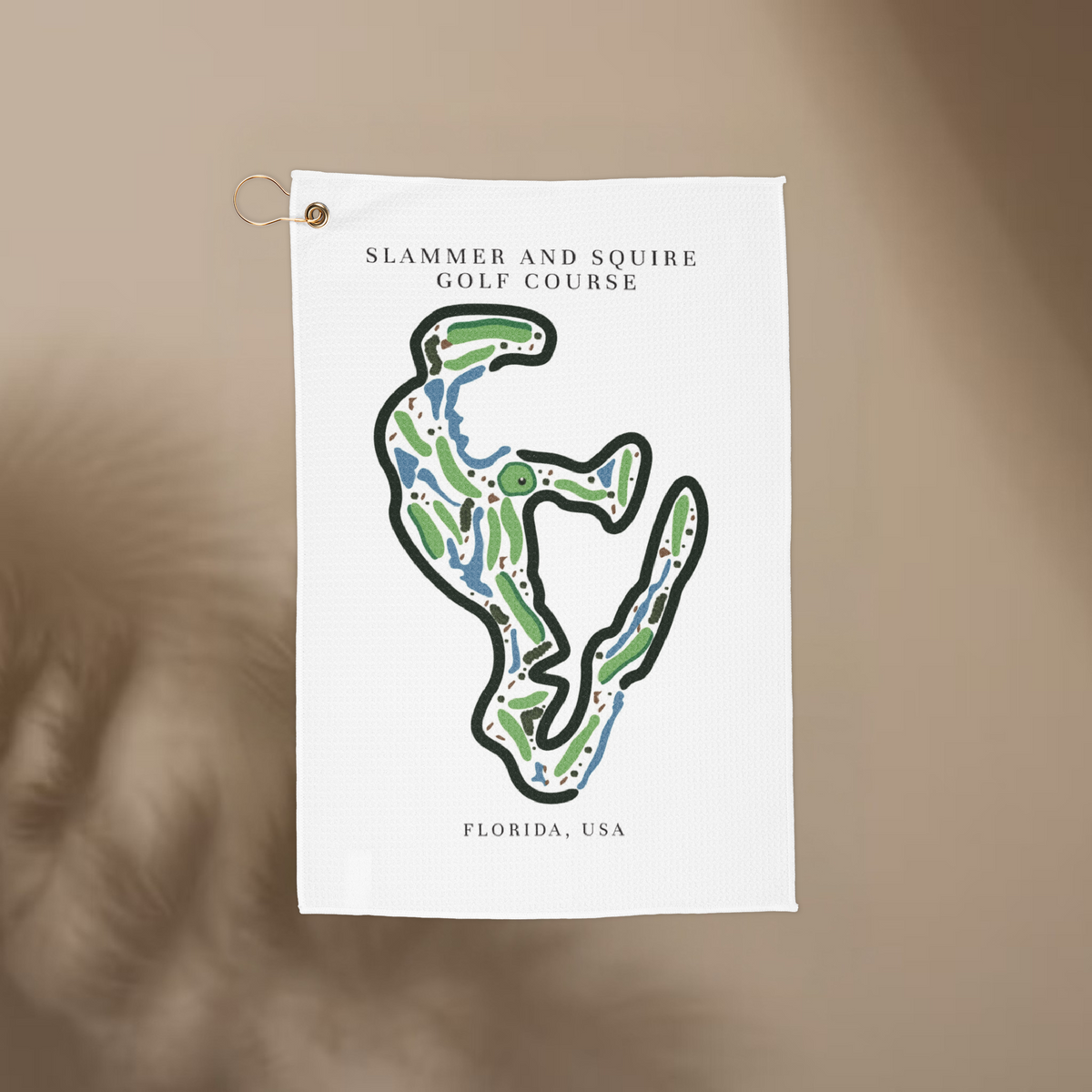 Slammer and Squire Golf Course Print, Florida | Golf Course Print Towels | Golf Course Microfiber