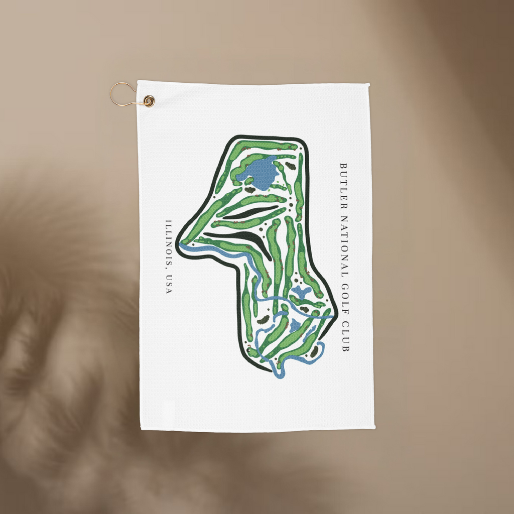 Butler national golf club Illinois | Golf Course Print Towels | Golf Course Microfiber