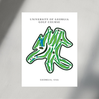 University of Georgia Golf Course Print, Georgia