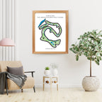 The Arnold Palmer Golf Course Golf Course Prints, Kahuku – Hawaii, Golf Map Artwork image