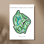 Memorial Park Golf Club, Golf Course Print, Texas