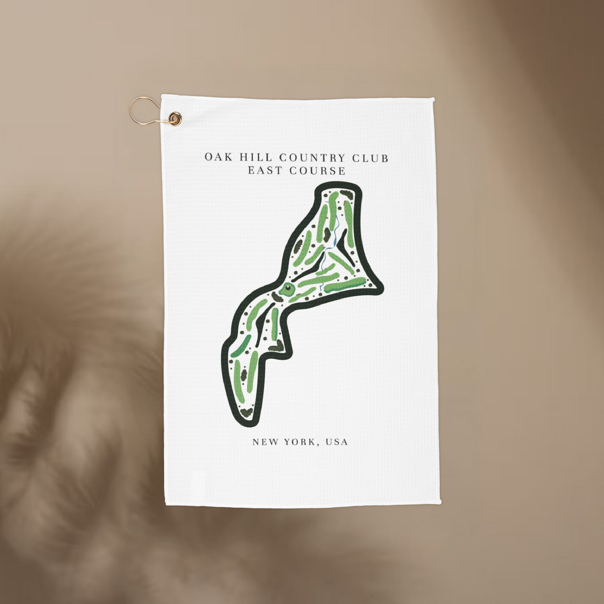 Oak Hill Country Club East Course Golf Course Print Towel New York | Golf Course Print Towels | Golf Course Microfiber