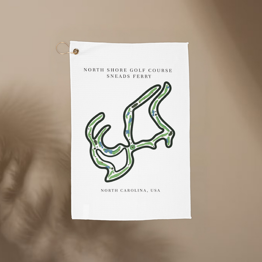 North Shore Golf Course Golf Course Prints, North Carolina | Golf Course Print Towels | Golf Course Microfiber